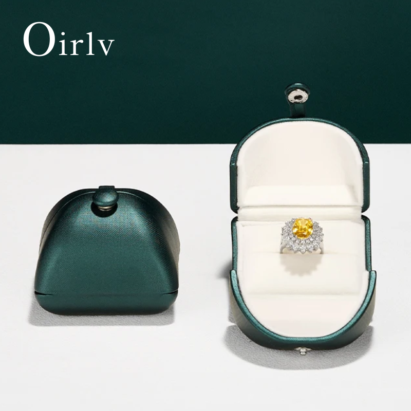Luxury Bags List - Caixa de Anel Verde Escuro Luxuosa