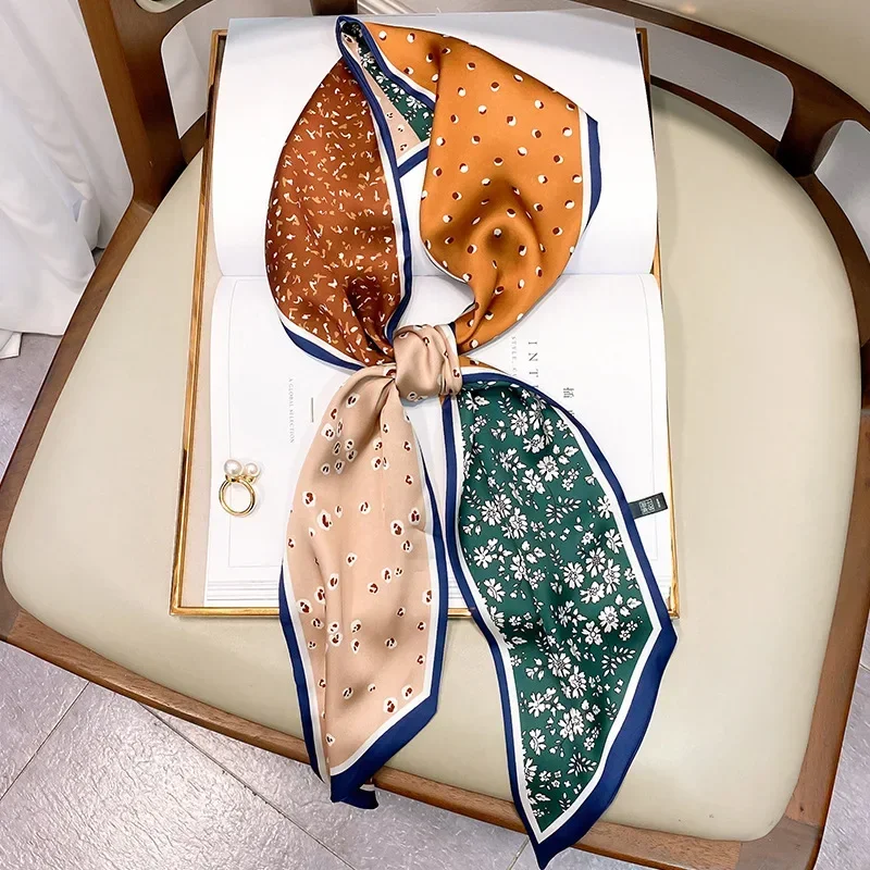 Lenço Estreito Estampado Xadre - Luxury Bags For Women Brands avaliação e preço
