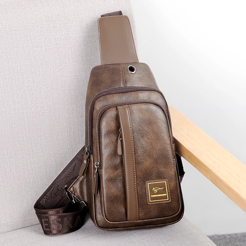 Bolsa de peito de couro cangur - Luxury Bags For Men Brands avaliação e preço
