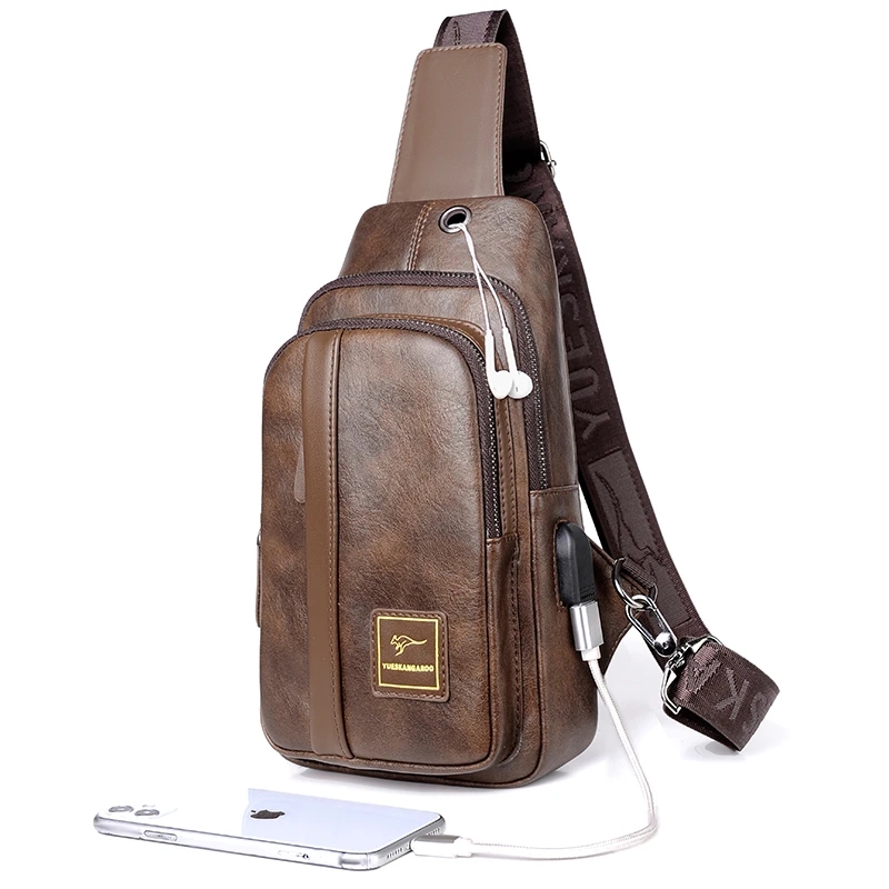 Bolsa de peito de couro cangur - Luxury Bags For Men Brands avaliação e preço