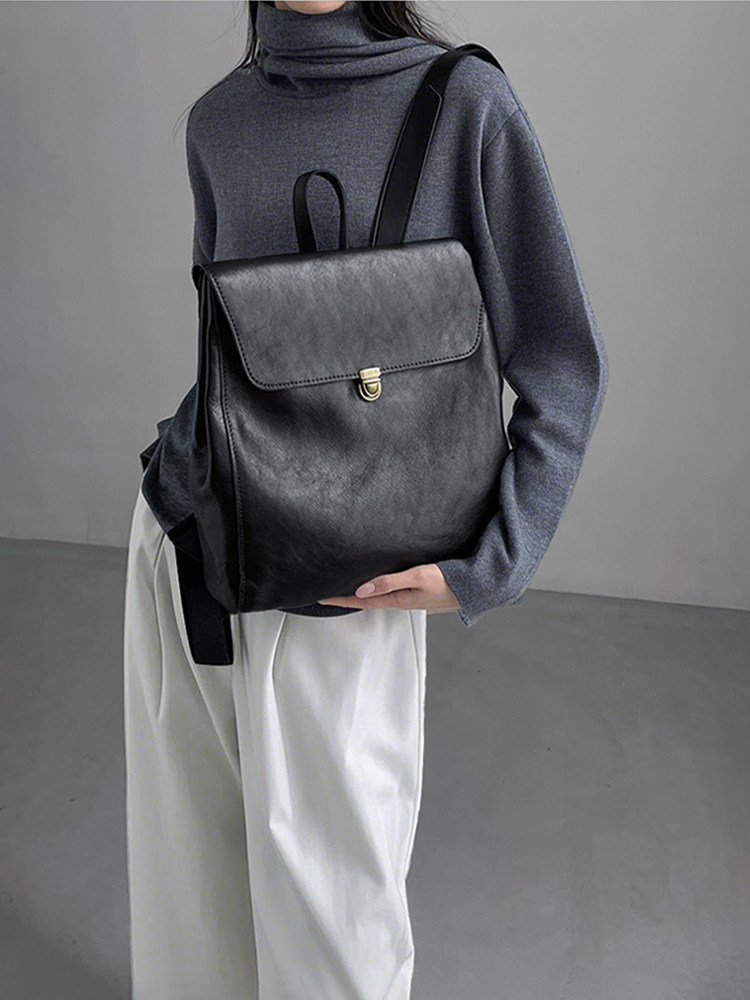 Mochila de couro genuíno de ma - Luxury Bags For Women Brands avaliação e preço