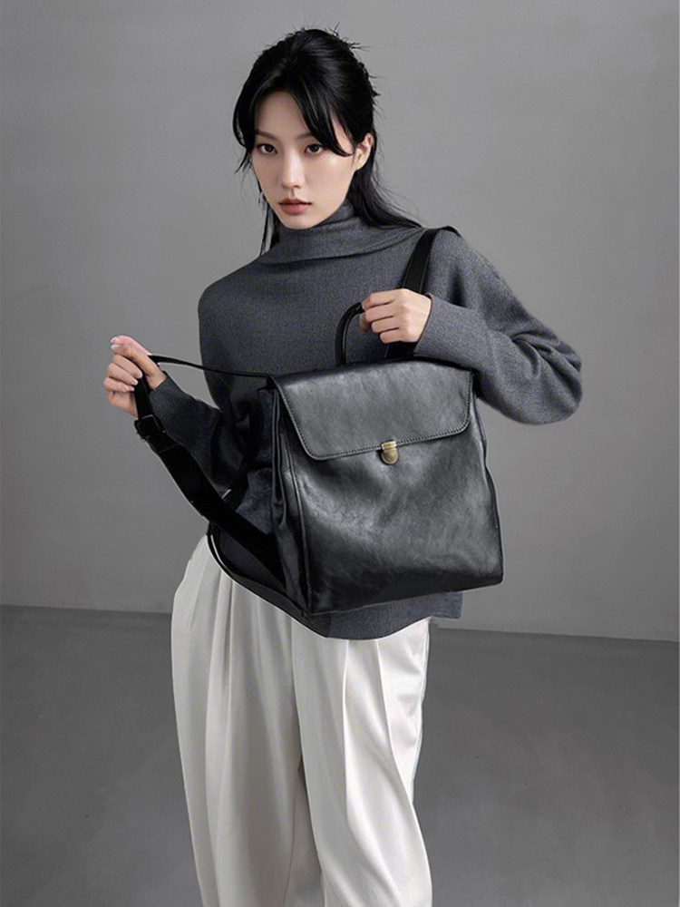 Mochila de couro genuíno de ma - Luxury Bags For Women Brands avaliação e preço
