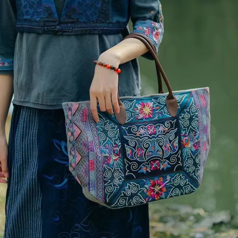 Bolsa tote bordada original du - Luxury Bags On Sales avaliação e preço